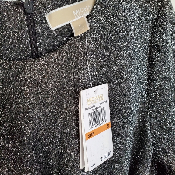 NWT MICHAEL KORS METALLIC TWISTED KNIT DRESS - Picture 5 of 7